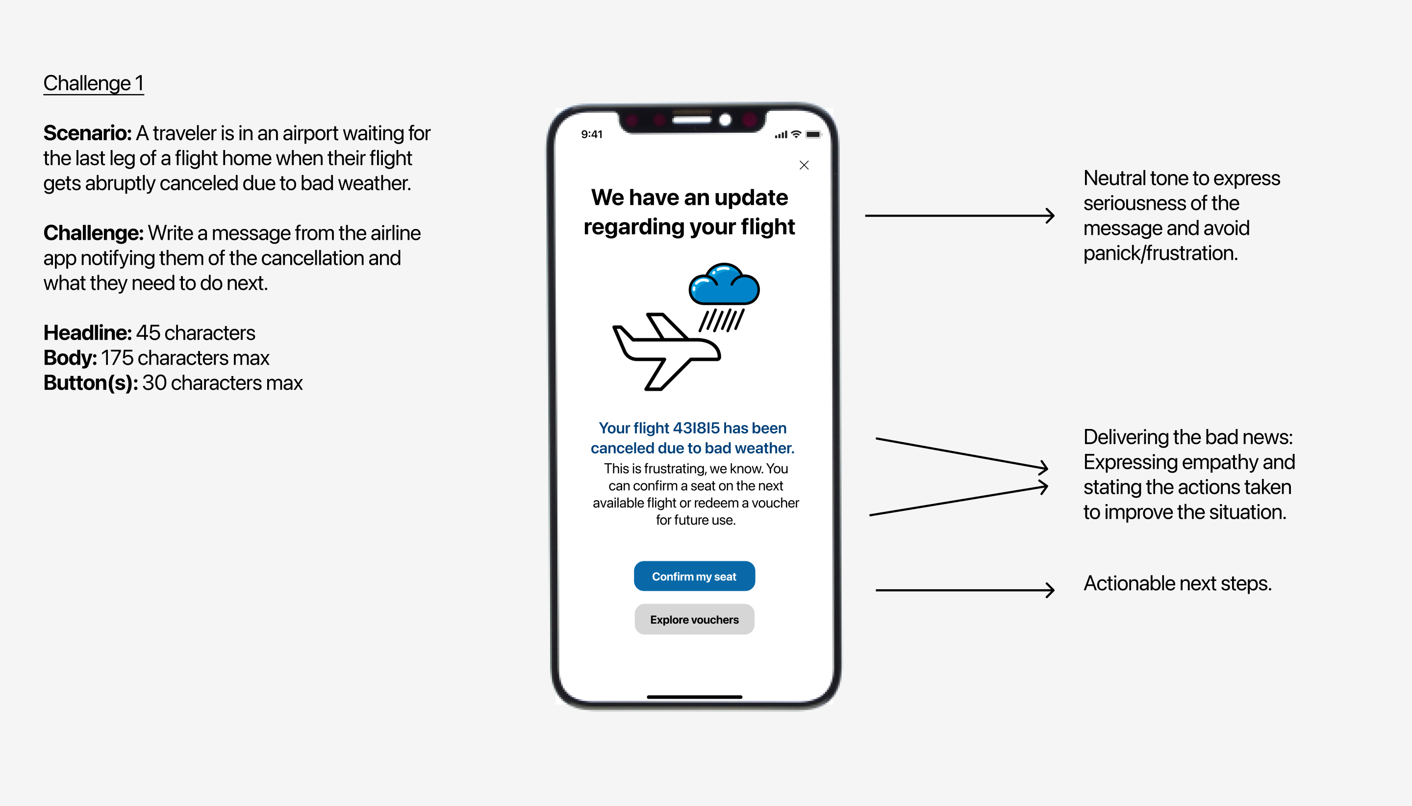 Flight update design